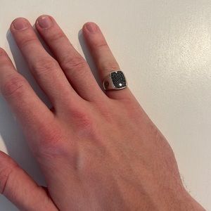 David Yurmans Black Diamond Pinky ring